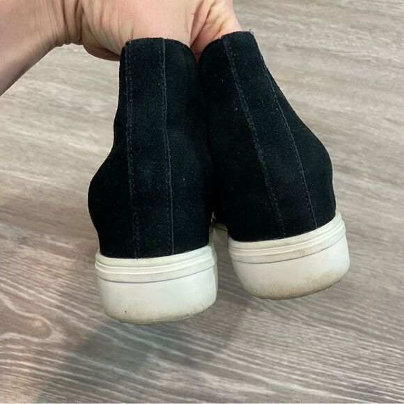 Steve Madden Sultan Womens Wedgie Sneakers Stretchy Sides 9M in Black Suede - Picture 3 of 6